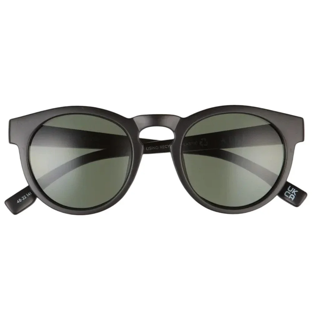 AIRE Astro V2 Round Sunglasses‎ Black Gold Recycled Plastic 2122522 NEW